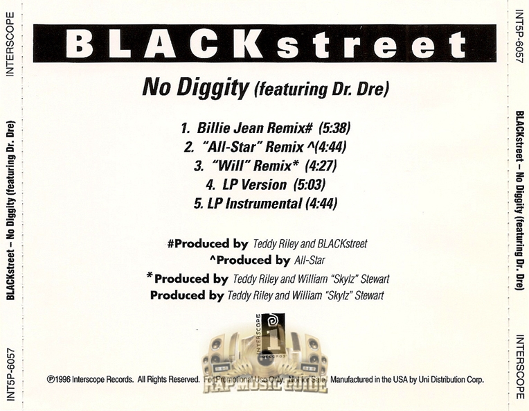 Blackstreet - No Diggity: Promo, Single. CD | Rap Music Guide